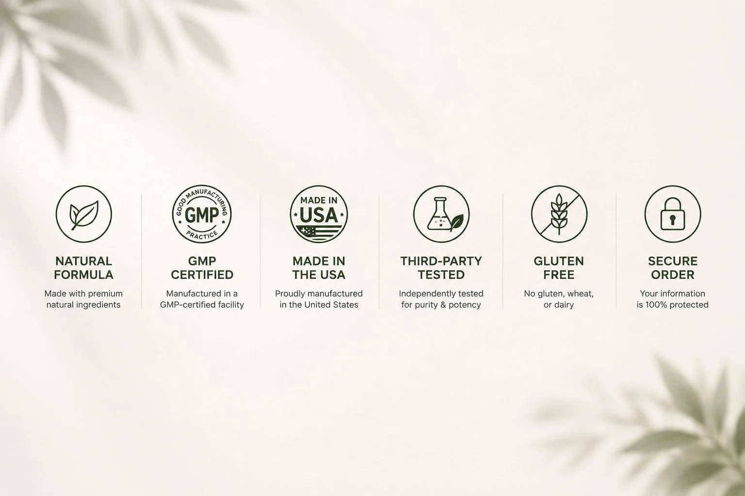 Trust badge visual for supplement buyer guide